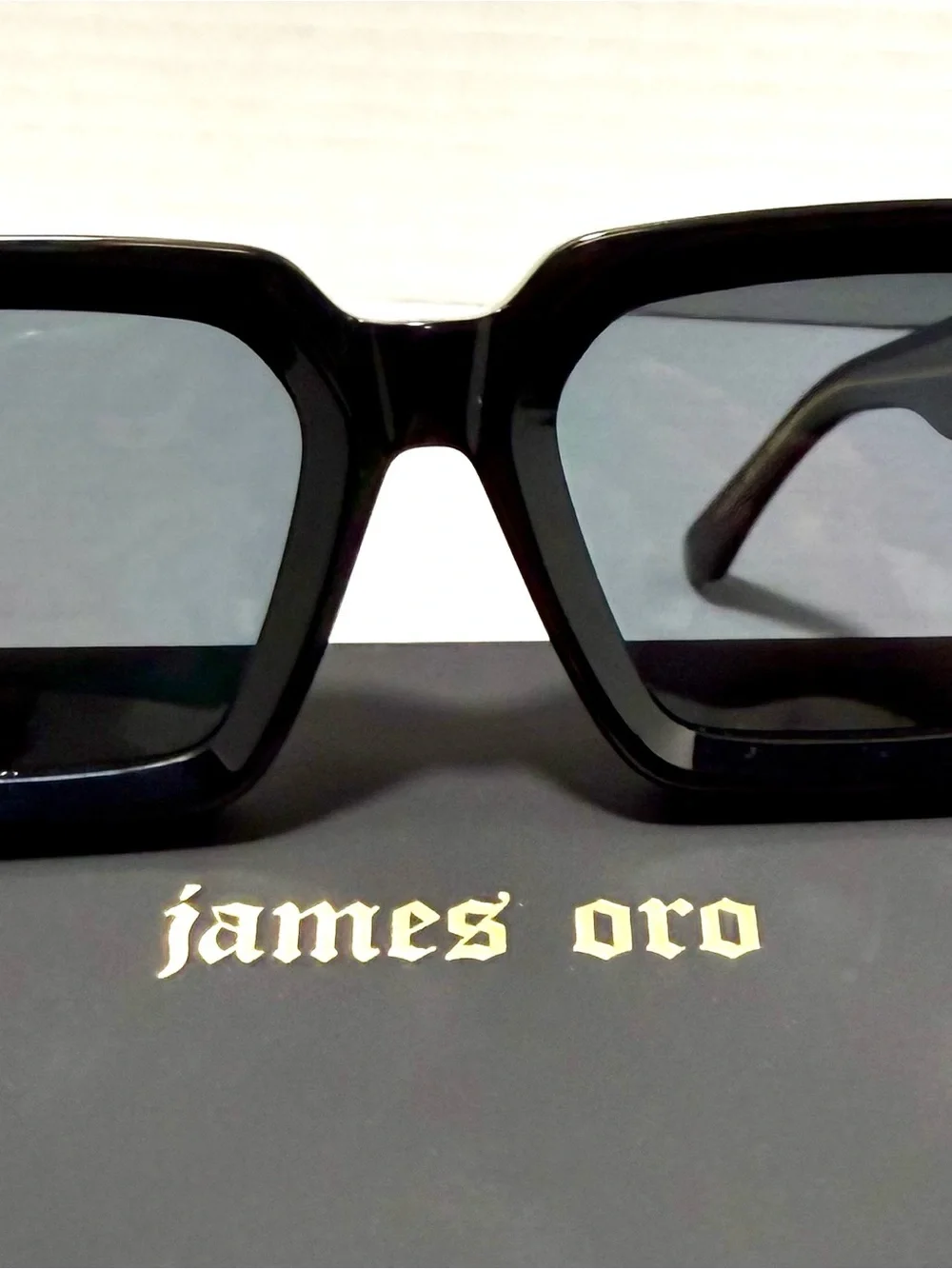 New James pro “hunnids” gloss black black lens sunglasses